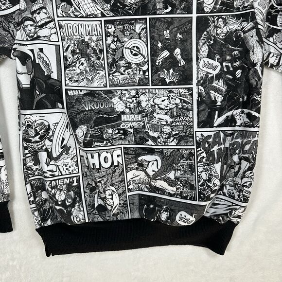Marvel Comics Men’s Hoodie Size Small/Medium AOP Black And White - Picture 13 of 13